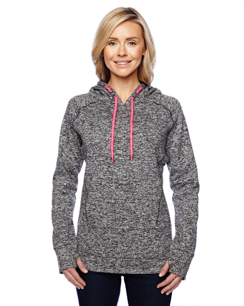 J America JA8616 - Ladies' Cosmic Contrast Fleece Hooded Sweatshirt