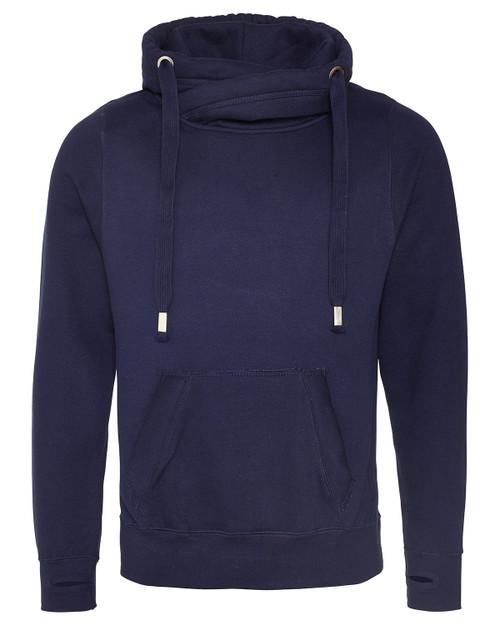 Just Hoods By AWDis JHA021 - Men's 80/20 Heavyweight Cross Over Neck Hooded Sweatshirt