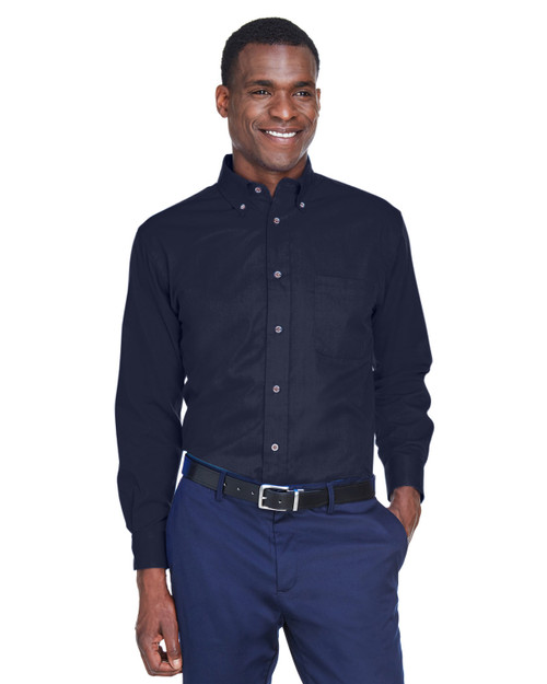 Harriton M500T - Men's Tall Easy Blend™ Long-Sleeve Twill Shirt with Stain-Release