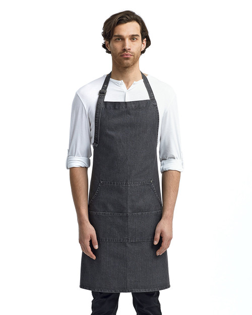 Artisan Collection by Reprime RP126 - Unisex Jeans Stitch Denim Bib Apron