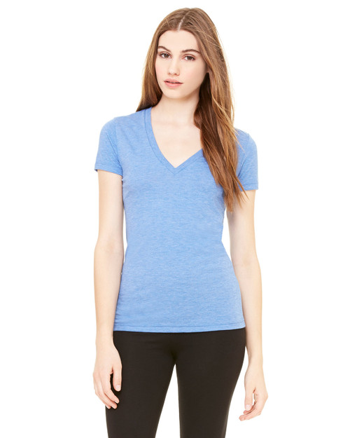 Bella + Canvas 8435 - Ladies' Triblend Short-Sleeve Deep V-Neck T-Shirt