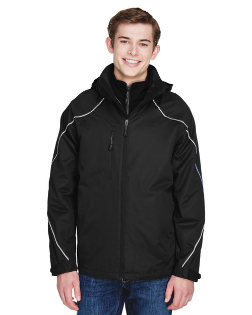North End 88196 - Men's Angle 3-in-1 Jacket with Bonded Fleece Liner