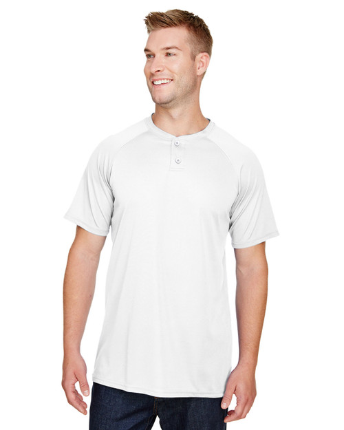 Augusta Sportswear AG1565 - Adult Attain 2-Button Baseball Jersey 