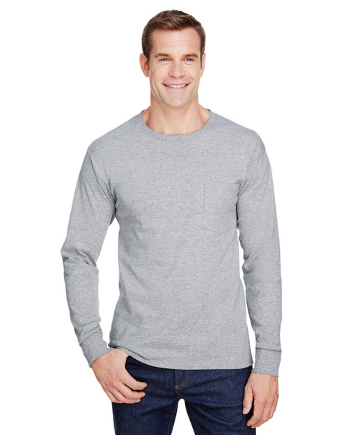 Hanes W120 - Adult Workwear Long-Sleeve Pocket T-Shirt