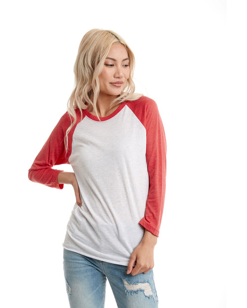 Next Level 6051 - Unisex Triblend 3/4-Sleeve Raglan