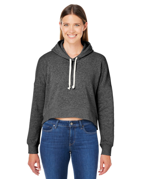 J America 8853JA - Ladies' Triblend Cropped Hooded Sweatshirt