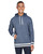 J America JA8701 - Adult Peppered Fleece Lapover Hooded Sweatshirt