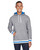 J America JA8701 - Adult Peppered Fleece Lapover Hooded Sweatshirt