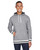 J America JA8701 - Adult Peppered Fleece Lapover Hooded Sweatshirt