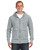 J America JA8916 - Adult Vintage Zen Full-Zip Fleece Hooded Sweatshirt