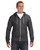 J America JA8872 - Adult Triblend Full-Zip Fleece Hooded Sweatshirt