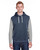 J America JA8877 - Adult Triblend Fleece Sleeveless Hooded Sweatshirt