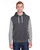 J America JA8877 - Adult Triblend Fleece Sleeveless Hooded Sweatshirt