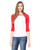 Bella + Canvas B2000 - Ladies' Baby Rib 3/4-Sleeve Contrast Raglan T-Shirt