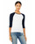 Bella + Canvas B2000 - Ladies' Baby Rib 3/4-Sleeve Contrast Raglan T-Shirt