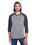 Threadfast Apparel 302G - Unisex Triblend 3/4-Sleeve Raglan