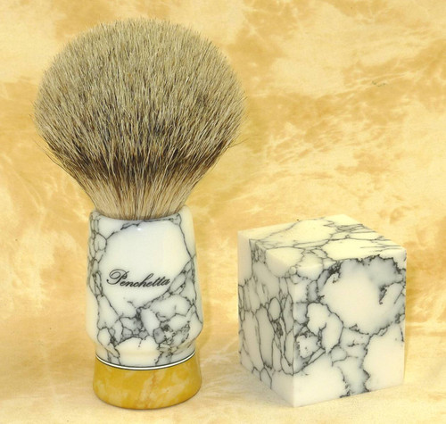 Tru Stone Brush Blank White Turquoise Tru Stone Brush Blank White Turquoise