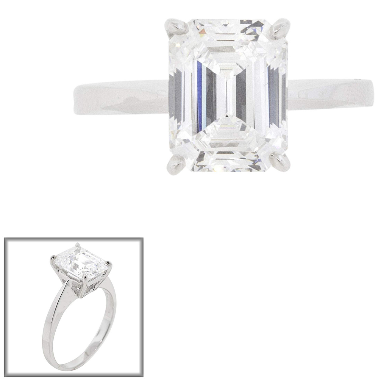 Emerald Cut Solitaire TCW) - Main Image