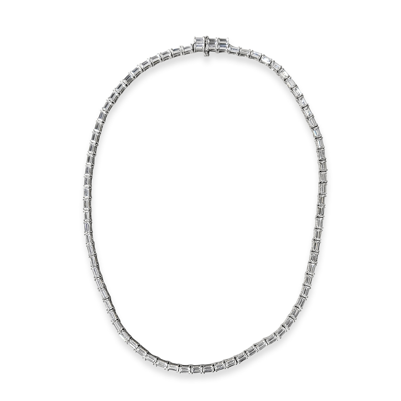 Baguette Tennis Necklace - Fantasia by DeSerio