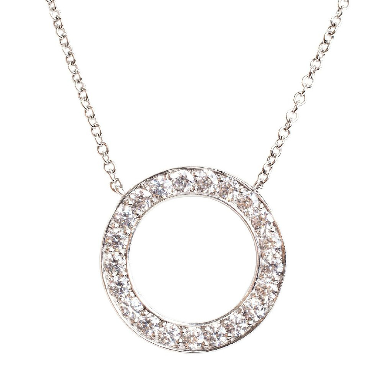 CHANNEL SET CIRCLE PENDANT - PF703/CZ