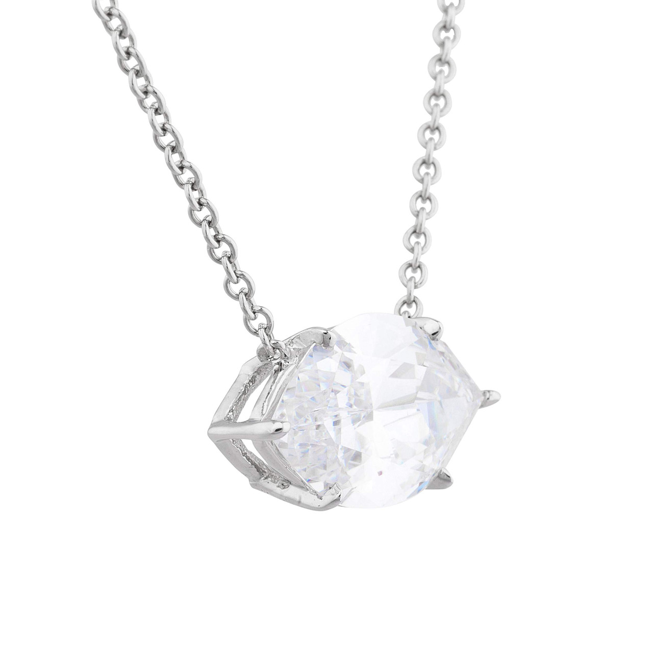 12CT EAST WEST SET MARQUISE PENDANT 