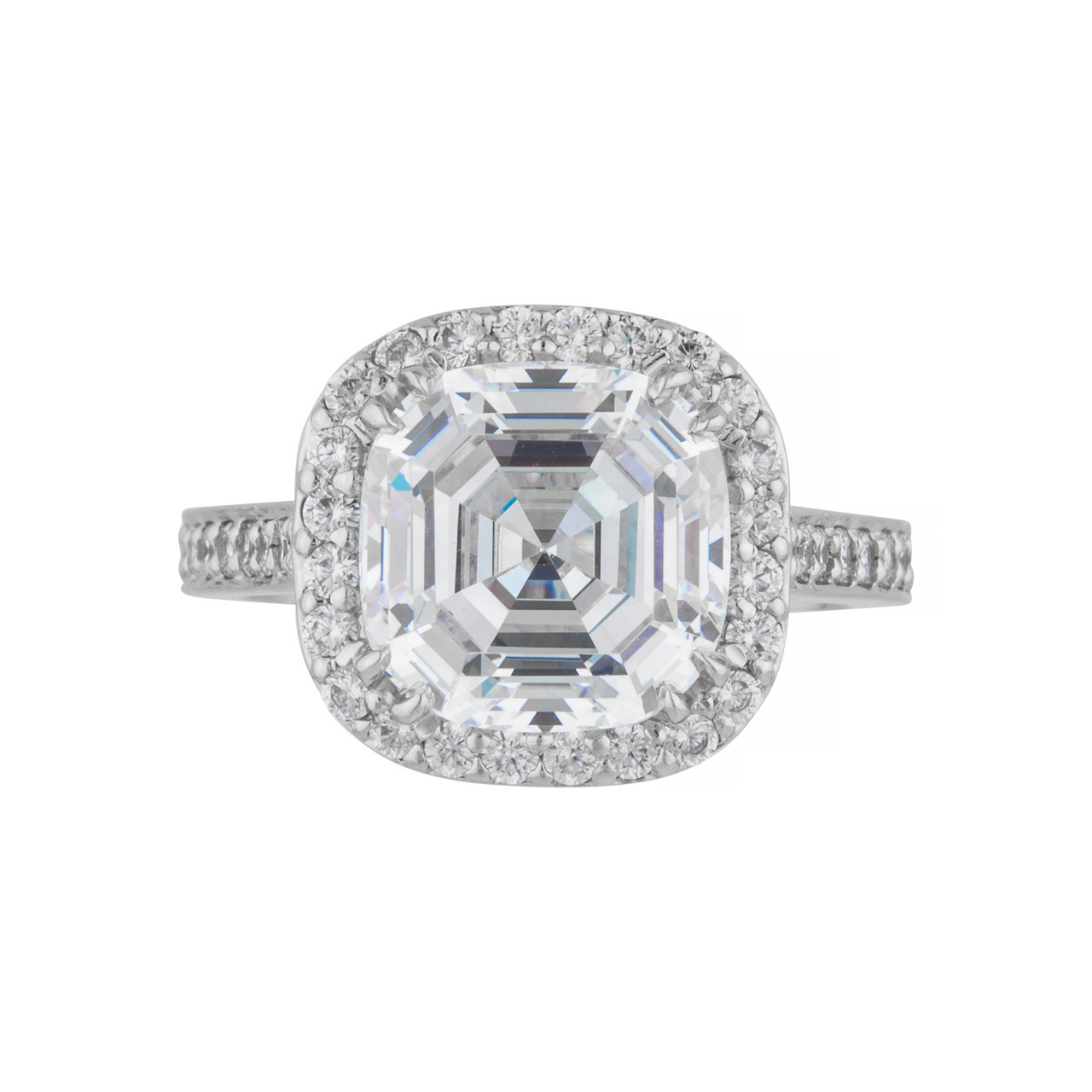 Cushion-Cut Halo Ring TCW) Fantasia by DeSerio