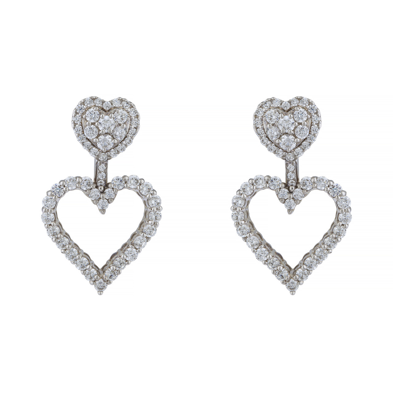 Small Black Diamond Pave Heart Earrings - The Earstylist by Jo Nayor – The  Ear Stylist by Jo Nayor