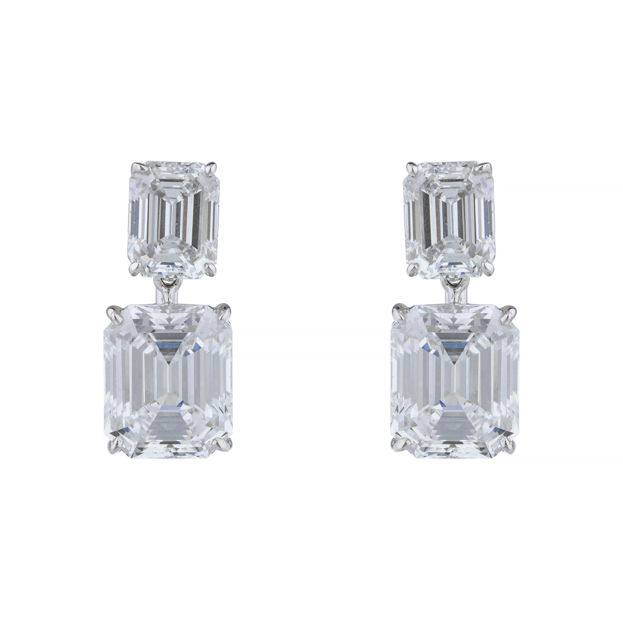 Leto Emerald Cut Drop Earrings