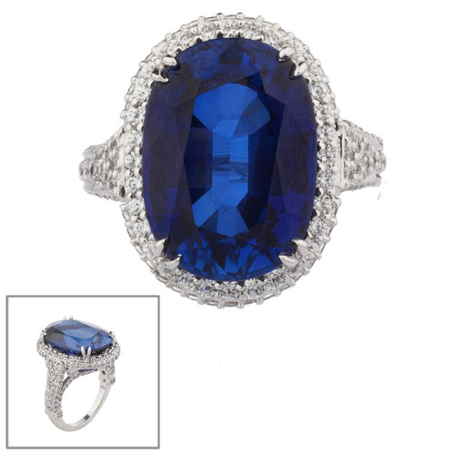 17 1/2 X 12 1/2 WITH PAVE ON SIDES AND SHANK F1230-SAP-CZ-14K