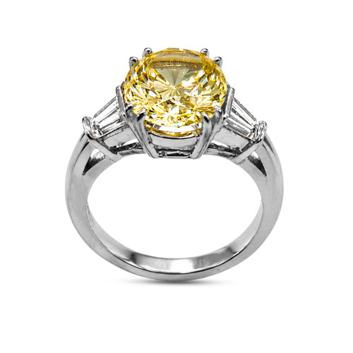 3.5CT OVAL CUT WITH DOUBLE TAPERED BAGUETTES F1302-CAN-CZ-14K