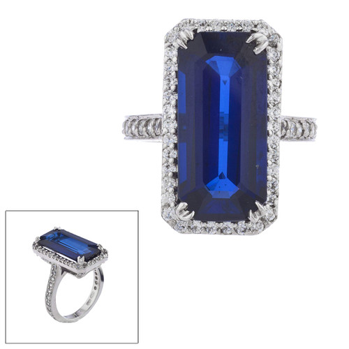 RING 19.5 X9 EM CUT CTR W/MICRO PAVE F1373-SAP-CZ-14K