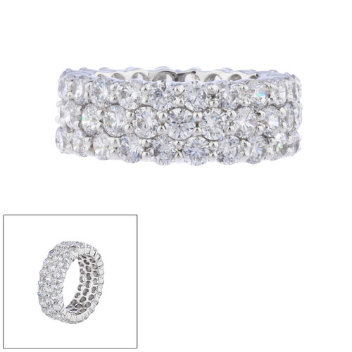 Three Row Eternity Band Three Row Eternity Band