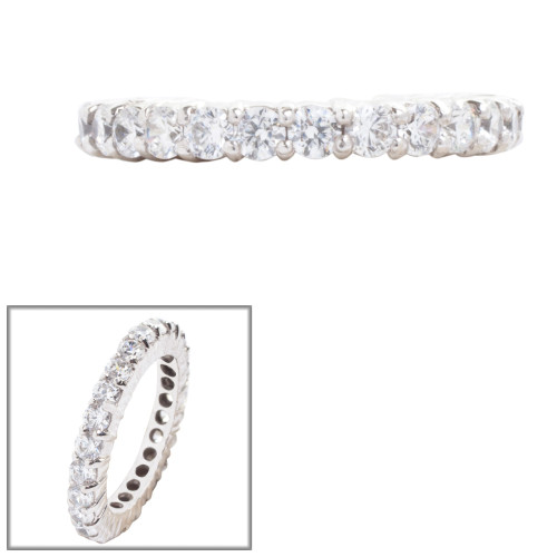 Eternity Band with 27 Round Cut Stones of 1.35 TCW. F18-CZ-14K