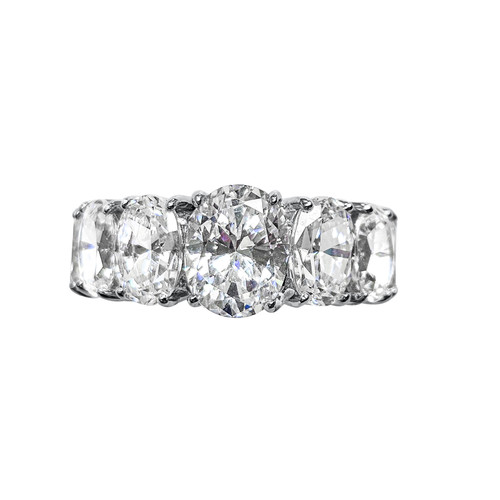 Graduated Oval Cut Eternity Band .13 Oval Cut Stones with 4 Round Cut stones.(7.7TCW)