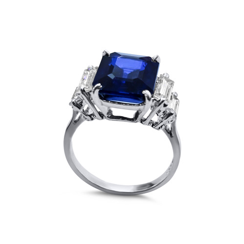 Sapphire Emerald-Cut Ring(5.25 TCW)