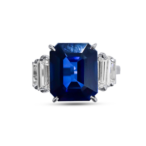 Sapphire Emerald-Cut Ring(5.25 TCW)