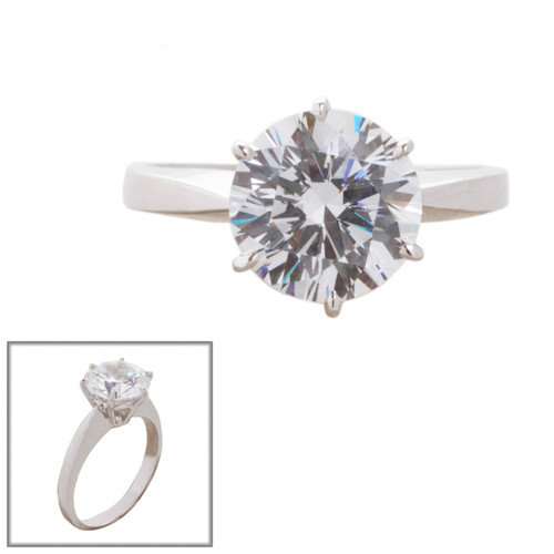 2.5ct Round Cut Solitaire ring. Center stone size: 9mm.