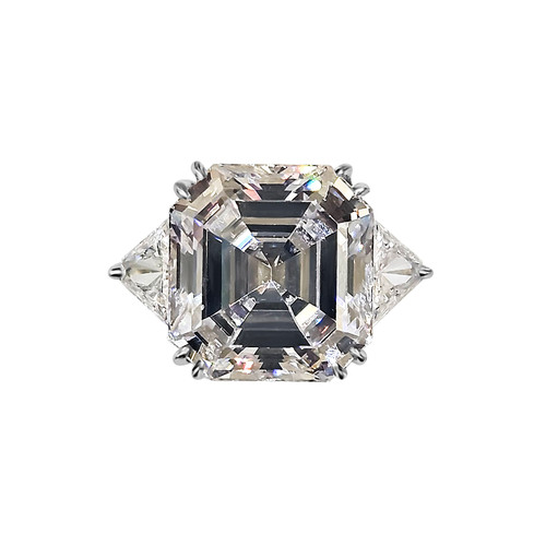 RING 12ct SQ CTR TRI SIDES F598-CZ-14K