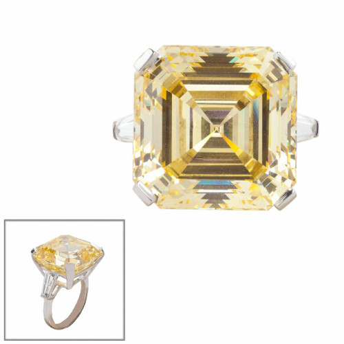 40ct ASSCHER CUT W/ BAG SIDES F709-CN-14K
