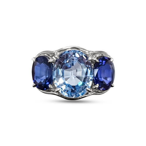 6CT CENTER WITH 2CT SIDES F728-SAP-AQ-SAP-14K