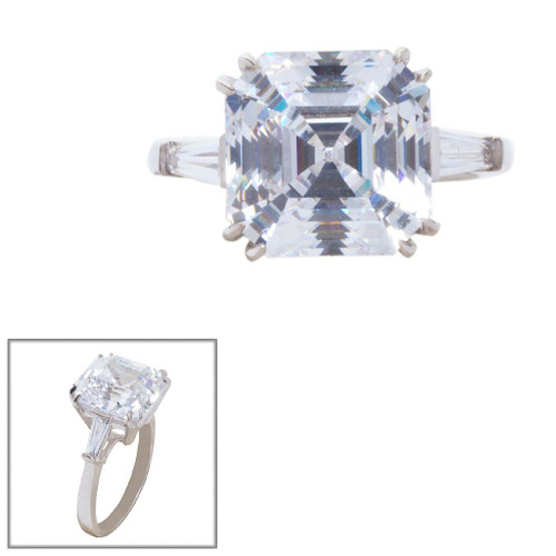 8CT ASSCHER CUT W/ BAG SETTING F799-CZ-14K
