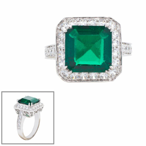 8CT ANTIQUE SET PRINCESS CUT F845-FEM-CZ-14K