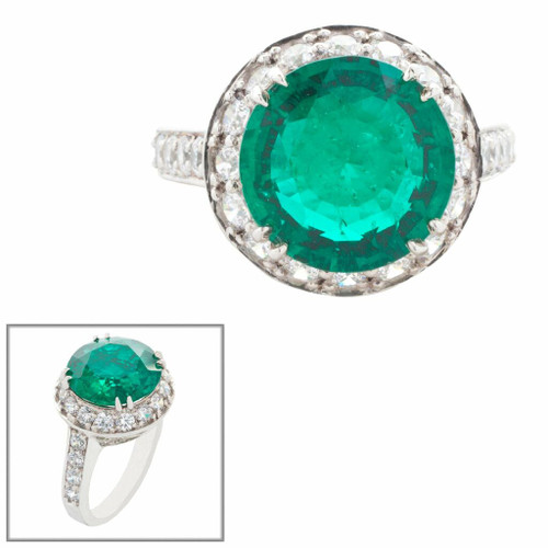 5CT ROUND SURR. BY MIRCO-PAVE F913-EM-CZ-14K