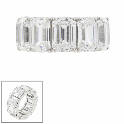 2CT EMERALD CUT BAND(22 TCW)