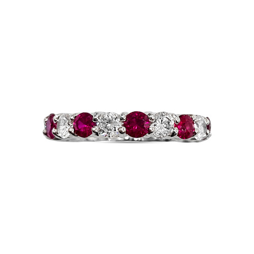 Round Ruby Eternity Band
