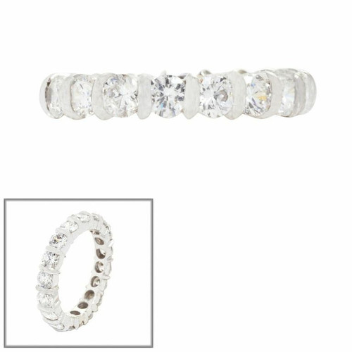 Round Brilliant Bar Set Eternity Band (2 Carat TCW)
