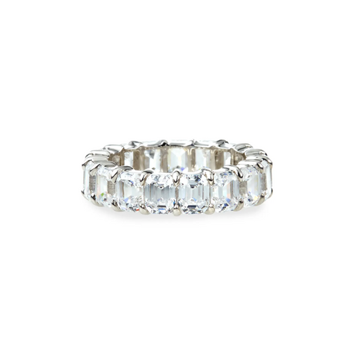 Emerald Cut 6TDW Eternity Band