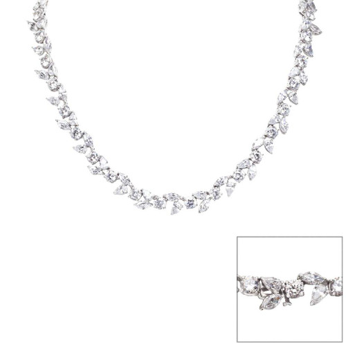 Connecting Round, Double Pears and Marquise Necklace Connecting Round, Double Pears and Marquise Necklace