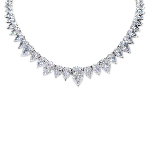 NECKLACE Graduated pear shapes - N2/CZ NECKLACE Graduated pear shapes - N2/CZ