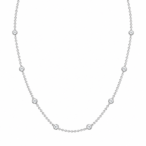 Floating Diamond Necklace  (16”)